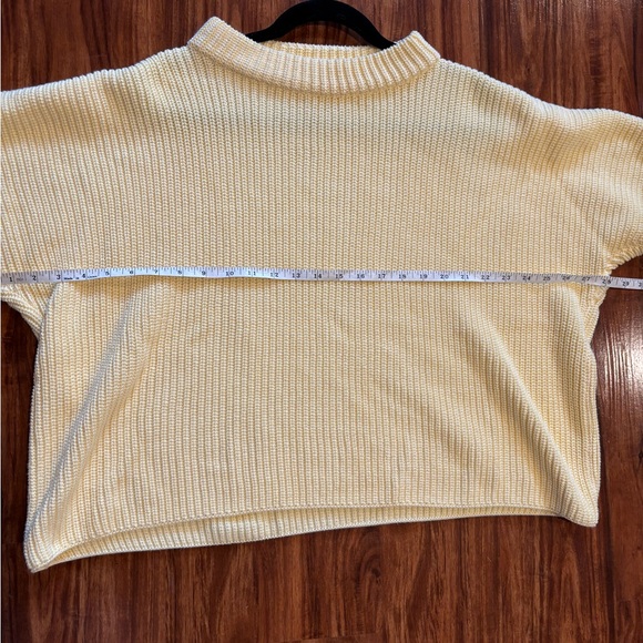 NWOT Frank & Eileen Montecito Classic Pullover Sweater Cotton Yellow M - Picture 4 of 5